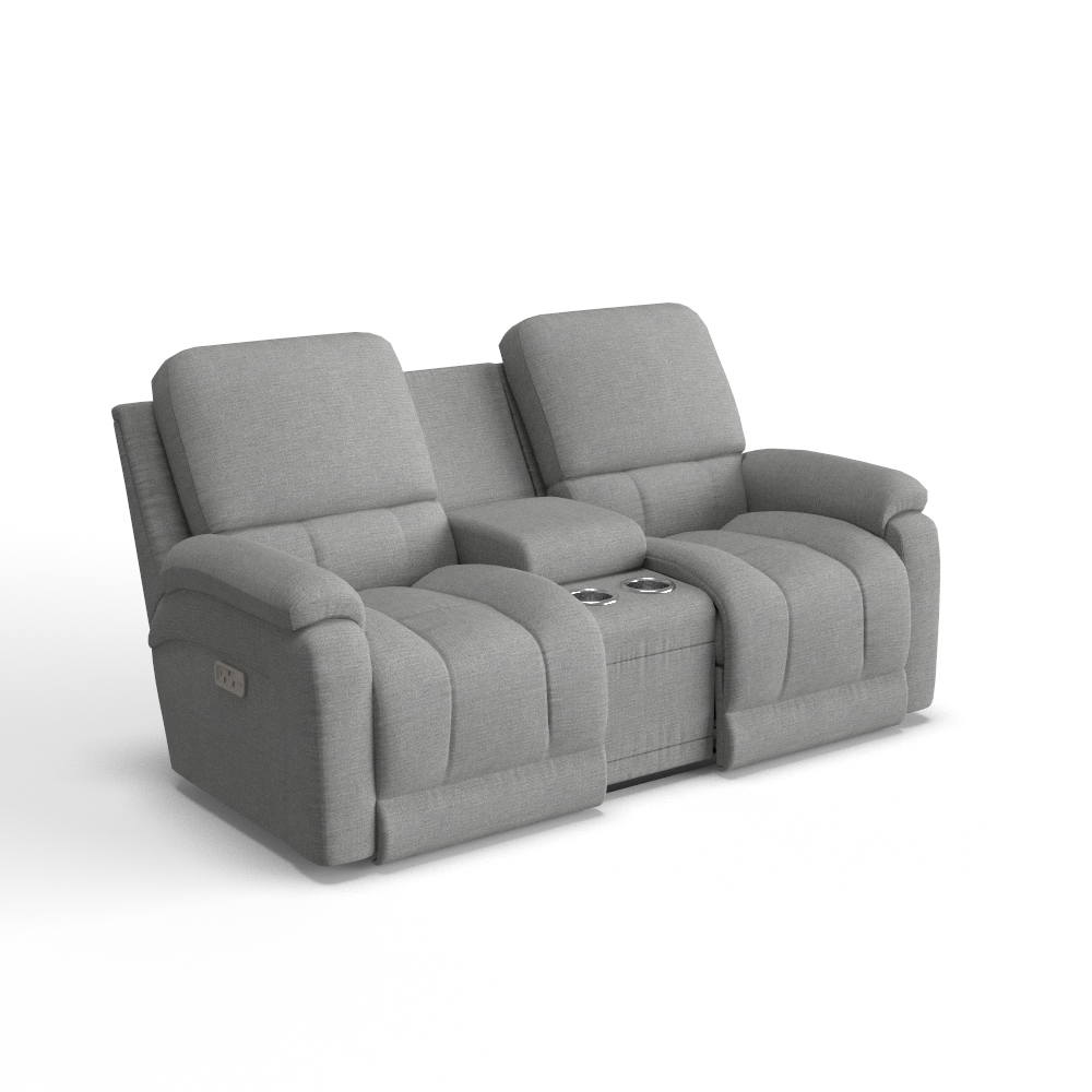 Greyson Power Reclining Loveseat w/ Headrest, Lumbar & Console